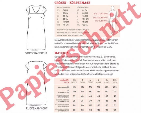 Studio Schnittreif - FRAU ALVA Sommerkleid mit V-Ausschnitt, PAPIERSCHNITT